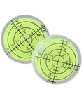 Bubble Level for Precision Measuring and Layout Tasks, two acrylic levels with green vials for accurate measurements.