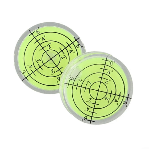 Bubble Level for Precision Measuring and Layout Tasks, two acrylic levels with green vials for accurate measurements.