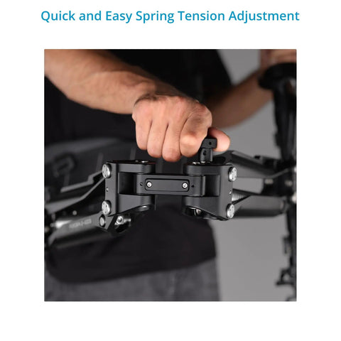 Adjusting spring tension on G Axis 10K Stabilizer Arm Vest System For Handheld Cameras And Gimbals, spring tension adjustment detail