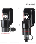 High Capacity 12 Ton Hydraulic Crimping Tool Set With Interchangeable Dies For Hose And Cable Lugs Up To 300mm2, close-up of head design.
