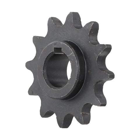 Heavy Duty 12 Tooth Steel Sprocket With 5/8 Bore for #40 #41 #420 Roller Chains On Motorcycles and Go Karts, precision machined.