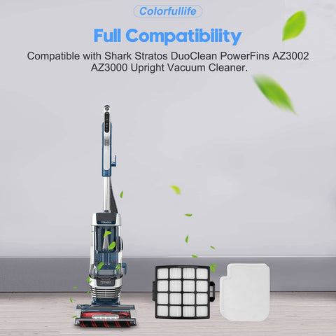 Must Have Replacement Filter Set For Shark Stratos AZ3002 Upright Vacuum Cleaner Includes 2 HEPA Filters And 4 Foam And Felt Filters