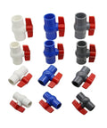 Top Shelf White UPVC Ball Valve With Forty Millimeter Inner Diameter For Quick Plumbing Pipe Switch Swap And Tight Glued Joint Fits That Give You Hella Smooth Flow And Stay Dead Tight Against Leaks For Your Everyday Home Fix Up Tasks in various colors and sizes.