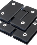 Ultra Heavy Duty Shower Glass Door Hinges Matte Black Two Way Pivot Hardware Built Different For Frameless Bathroom Doors 8 To 12 Millimeter Thick Badass Rust Proof Smooth Swivel 2 Pack