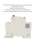 Back view of 230V 80A 100A 125A Air Circuit Breaker DZ47-125 1P Miniature Circuit Breaker Quick Response For Home and Workshop