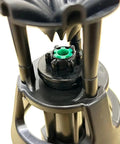 Close-up of 360 Degree Big Drip Irrigation Sprinkler Head for Lawn and Garden with Easy Install Watering Nozzle, Half Inch Connection.
