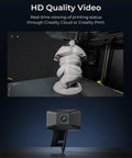 K1 AI Camera for 3D Printer 1080P HD Live Viewing AI Detection Time Lapse Filming Real Time Monitoring Pop Up Notifications Pro Grade Compatible With K1 MAX SE K1C, showcasing HD quality video on a 3D printer.