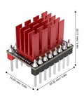 Next Level TMC2240 Stepper Motor Driver With Cooling Heatsink Badass Silent 36V 2.1A Dual Pack with aluminum heatsink and pins