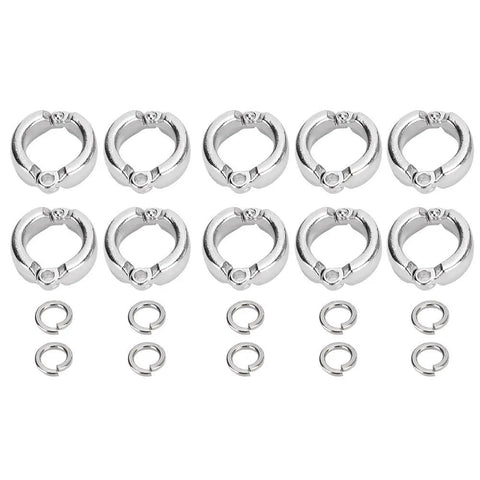 10 Pieces Bird Foot Rings Metal Leg Straps For Small Medium Large Birds Outdoor Training Clips Ankle Bands