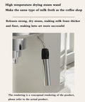 Straight Up Smooth 15 Bar Semi Automatic Espresso Machine With Fast Heat Extraction And Adjustable Milk Frother steam wand for milk frothing.