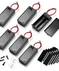 Straight Up AA Battery Holders With On Off Switch Delivering 3V Power For Quick Electronics Projects in a pack with accessories.