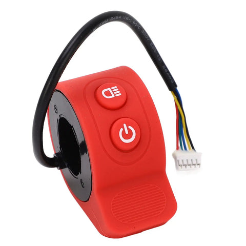 Red Thumb Throttle Accelerator for Electric Scooters with buttons, Dope Precision Replacement, ABS and Gel, Instant Acceleration