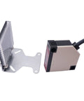 Indoor Wall Mounted Photoelectric Beam Sensor E3JK-R4M1 with 2M cable next to reflector panel and metal bracket for installation