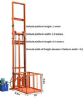 JIN YANG HU electric lift platform table, orange steel frame with blue hydraulic pump