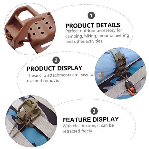 3 Pack Flashlight Buckle Clips Built Tough Durable Outdoor Gear Clamps With Quick Release For Whistle And Backpack Strap Management Non Rusting For Hiking And Camping Adventures