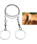 Pro Grade Livestock Horn Maintenance Wire Saw For Cattle And Sheep, Durable Stainless Steel Rope Tool With Easy Grip Handle, Safe Horn Care For Farm And Ranch, 750 mm