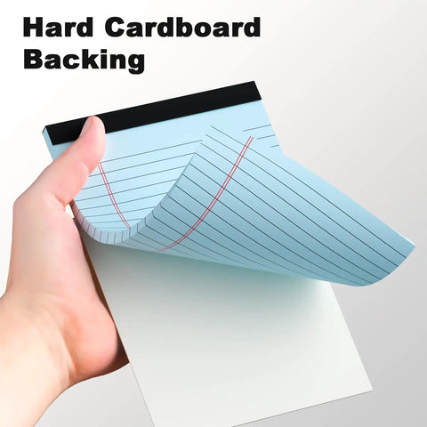 Five Pack 5x8 Legal Pads With Colored Covers Narrow Ruled Perforated Writing Pads For School And Office 30 Sheets Per Pad