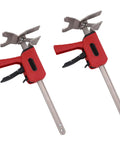 Heavy Duty Manual Cabinet Lifter And Drywall Jack Pair That Handles 330 Pounds Like A Champ, red color, metal, ergonomic grip.