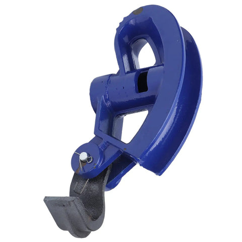Heavy Duty Manual Pipe Bender For 1/2 To 3/4 Inch Conduit, blue C45 steel tool side view, precise bending for electrical jobs.
