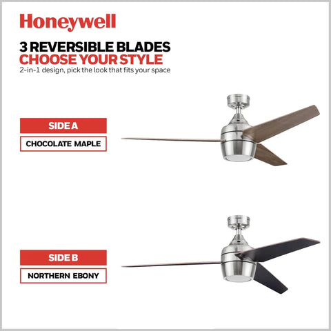 52 Inch Ceiling Fan With Light And Remote Control For Large Indoor Rooms Ideal For Living Rooms And Offices with reversible blades