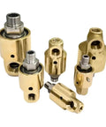 360 Degree Brass Rotary Joint Swivel Coupling For One Half Inch Three Quarter Inch And One Inch Water Air Oil Spray Universal Connector With Right Hand Thread And Two Way Rotation High Pressure Leak Proof Seal pack