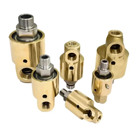 360 Degree Brass Rotary Joint Swivel Coupling For One Half Inch Three Quarter Inch And One Inch Water Air Oil Spray Universal Connector With Right Hand Thread And Two Way Rotation High Pressure Leak Proof Seal pack