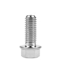 Ultra Lightweight Titanium Flange Bolt M6x15mm Grade 5 6Al4V for motorcycle and bike use, 11mm flange head, side view