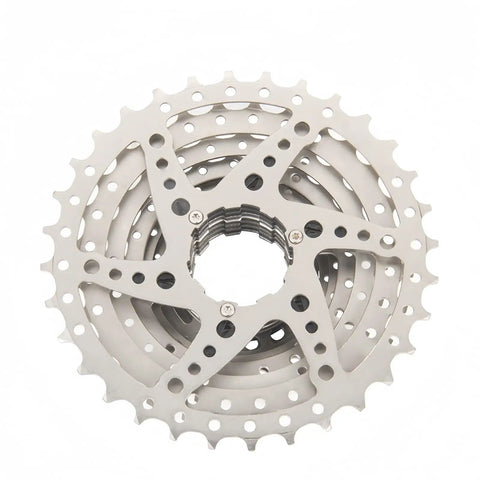 Beefed Up 8 Speed Bicycle Cassette 11-32T for Mountain Bike and Road Bicycle Nickel Plated Steel Construction