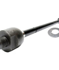 Close-up of a tie rod end from a Wheel Hub Bearing Assembly Kit with Tie Rod Ends, Set of 6, Direct Fit Replacement for Buick LeSabre 2001-2005; Lucerne 2006-2011; Cadillac DTS 2006-2011; 5-lug ABS, replaces 88964168.