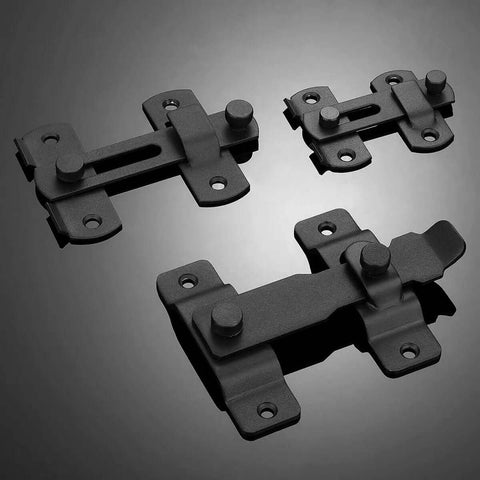 Matte Black Flip Latch Gate Latch Lock For Barn Fence And Sliding Doors Heavy Duty Stainless Steel Gate Hardware Safety Catch