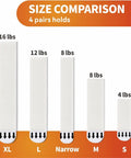 Size comparison chart of 12 Pairs Large Picture Hanging Strips Heavy Duty Removable Hook And Loop Adhesive for frame hanging