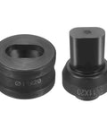 Heavy Duty Hydraulic Hole Punch Die 11x20mm Oval for CH60 Electric Punching Machine, 40Cr Steel Upper and Lower Dies, black set