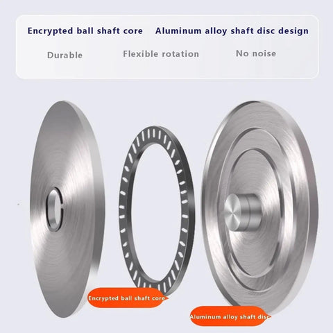 Exploded view of bearing components for Large Lazy Susan Turntable For Dining Table With Clear Tempered Glass, 360 Degree Rotating Tray