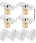 4 Sets Adjustable Door Ball Catch Latch With Strike Plate For Wood Doors Stainless Steel And Copper Interior Closet Cabinet Easy Install