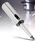 Side view of KANASI Morse taper drill sleeve reducing adapter MT1–MT2; silver metal with side slot.