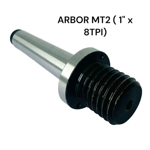 Woodworking Live Tailstock Chuck Adapter 1x8 TPI With MT2 Fits Drills And Milling Machines Boring Lathes Built Tough