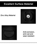 Hidden Pocket Door Lock With Key, Privacy Door Hardware For Bathroom And Bedroom, Recessed Lockset, Zinc Alloy, Black Finish