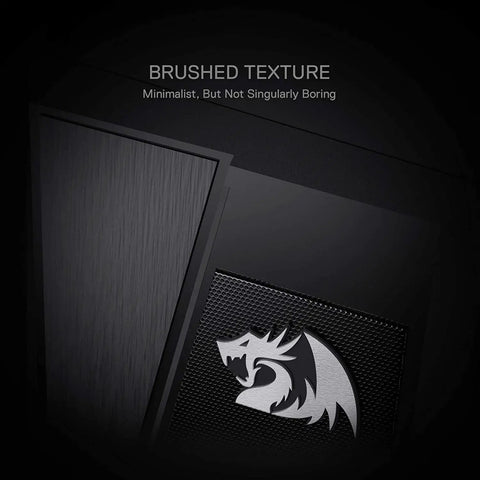 Close-up of GS520 RGB Desktop Speakers 2.0 Channel PC Computer Stereo System with brushed texture and logo.