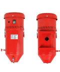 Front and back view of Beast 1.6 HP Industrial Dust Collector with 1.8 gallon tank for sandblasting cabinets.