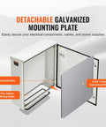 Beefy Carbon Steel Electrical Enclosure 12 By 10 By 6 Inches NEMA 4 Outdoor Weatherproof IP65 Hinged Junction Box with detachable plate