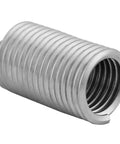 Close-up of a single piece from 10 Pcs 304 Stainless Steel Wire Screw Sleeve Inserts Thread Repair Kit M8x1.25x3D for bolt hole repair