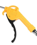 High Volume Air Blow Gun With Slim Aluminum Alloy 10 Inch Nozzle For Dust Cleaning In Tight Spaces, yellow handle side view