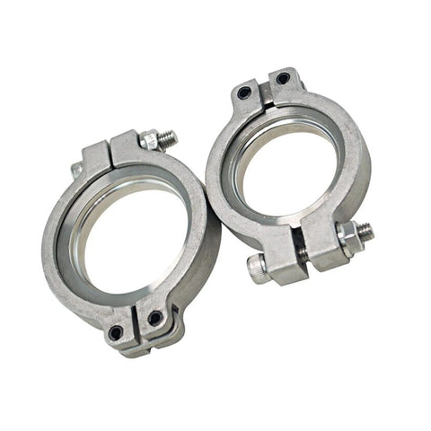 44mm V Band Flange Clamp Set For MVR Wastegate Replacement With Stainless Steel Inlet And Outlet Flanges Includes Screws Nuts And Seals