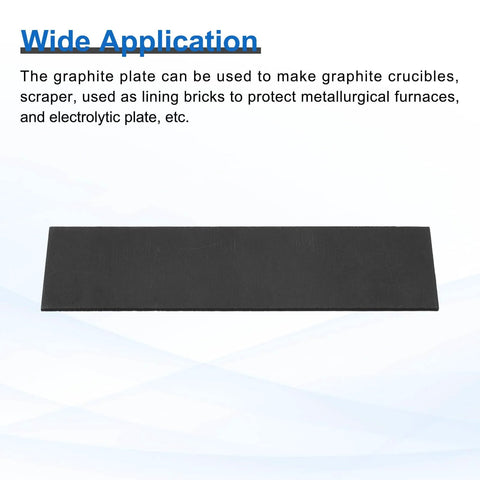 Rectangle Graphite Block Pack Of 5 For Melting And Electrolysis High Purity Graphite Electrode Plate Sheet 100x30x1mm wide application