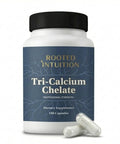 Calcium Supplement With Vitamin D3 500 Mg For Bone Density Boost High Absorption Multi Source Tri Calcium Chelate Skeletal Strength Heart Nerve Muscle Function 180 Capsules, bottle and capsules