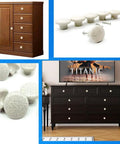 White Ceramic Cracked Cabinet Handles Set of 10 displayed on cabinets and drawers, vintage elegant design with zinc alloy core.