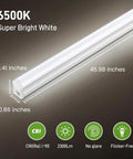 Ultra Bright 4 Foot LED Shop Light Bar With 2300 Lumens And 6500K Cool White Energy Efficient Linkable Ceiling And Under Cabinet Lighting For Garage Workshop Basement FCC Certified 4 Pack