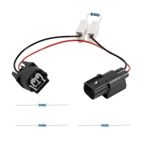 Harness Disable Kit For Honda And Acura 3.5L V6 Engines To Disable VCM With Muzzler Tech showing connectors and resistors