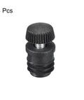 Four Pack Round Tube Leveling Feet Inserts With M6 Thread For 16mm Tube End Caps Plugs Adjustable Height 10 To 14mm Black Plastic