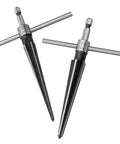 Bridge Pin Hole Tapered Reamer Set With Two T Handle Chamfer Reamers for Pro Grade Holes and Burr Busting 3 to 13mm, 5 to 16mm